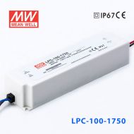 LPC-100-1750 100W 1750mA恒流輸出明緯牌IP67防水塑殼LED電源