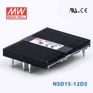 NSD15-12D5  15W  9.4~36V 輸入 ±5V  穩(wěn)壓雙路輸出板上型明緯DC-DC變換電源