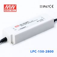 LPC-150-2800    150W    2800mA恒流輸出明緯牌IP67防水塑殼LED電源