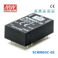 SCWN03C-05 3W 36～72V 轉(zhuǎn) 5V 0.6A 非穩(wěn)壓?jiǎn)温份敵鯠C-DC模塊電源