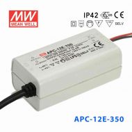 APC-12E-350 12W   9-36V  350mA 明緯牌恒流輸出防水塑殼LED照明電源