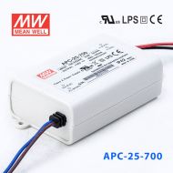 APC-25-700 25W 11-36V    700mA 明緯牌恒流輸出防水塑殼LED照明電源