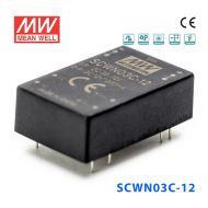 SCWN03C-12 3W 36～72V 轉(zhuǎn) 12V 0.25A 非穩(wěn)壓?jiǎn)温份敵鯠C-DC模塊電源
