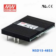 NSD15-48S3  15W 18~72V 輸入 3.3V 穩(wěn)壓輸出板上安裝型明緯DC-DC變換電源