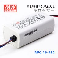 APC-16-350 16W 12-48V   350mA明緯牌恒流輸出防水塑殼LED照明電源
