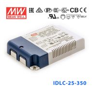 IDLC-25A-350 25W 49~70V 350mA 恒流輸出無頻閃二合一調(diào)光明緯LED開關(guān)電源