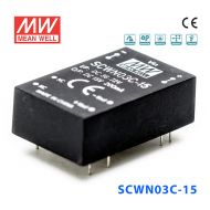 SCWN03C-15 3W 36～72V 轉(zhuǎn) 15V 0.2A 非穩(wěn)壓?jiǎn)温份敵鯠C-DC模塊電源