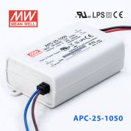 APC-25-1050 25W 9-24V    1050mA 明緯牌恒流輸出防水塑殼LED照明電源