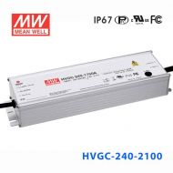 HVGC-240-2100A 240W 2100mA 117Vac 輸入強(qiáng)耐環(huán)境PFC高效鋁殼IP65防水LED恒流電源(恒流值可面板設(shè)定)