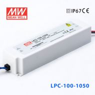 LPC-100-1050 100W 1050mA恒流輸出明緯牌IP67防水塑殼LED電源