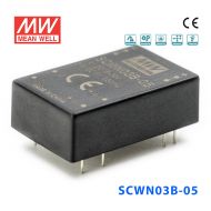 SCWN03B-05 3W 18～36V 轉(zhuǎn) 5V 0.6A 非穩(wěn)壓?jiǎn)温份敵鯠C-DC模塊電源
