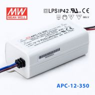 APC-12-350 12W 9-36V   350mA明緯牌恒流輸出防水塑殼LED照明電源