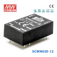 SCWN03E-12 3W 4.5～9V 轉(zhuǎn) 12V 0.25A 非穩(wěn)壓?jiǎn)温份敵鯠C-DC模塊電源