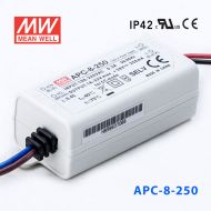 APC-8-250 8W 16-32V  250mA 明緯牌恒流輸出防水塑殼LED照明電源