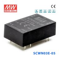 SCWN03E-05 3W 4.5～9V 轉(zhuǎn) 5V  0.6A 非穩(wěn)壓?jiǎn)温份敵鯠C-DC模塊電源
