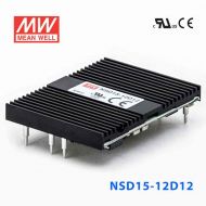 NSD15-12D12  15W  9.4~36V  輸入 ±12V  穩(wěn)壓雙路輸出板上型明緯DC-DC變換電源