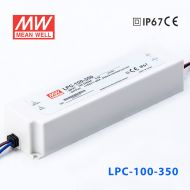 LPC-100-350    100W     350mA恒流輸出明緯牌IP67防水塑殼LED電源