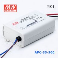 APC-35-500 35W 25-70V     500mA 明緯牌恒流輸出防水塑殼LED照明電源  