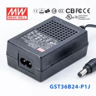GST36B24-P1J 36W 24V1.5A高效能低空載損耗綠色節(jié)能桌上型適配器